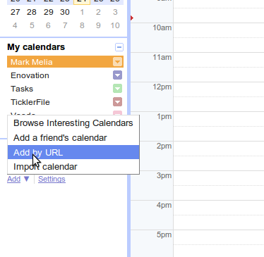 Google Calendar Add by URL